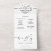 Faire-part de mariage simple élégant/rsvp/détails. (À l'intérieur)