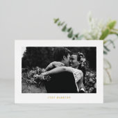 Faire-Part de Mariage Simple en Feuille de Métal (Debout devant)