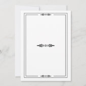 Faire-part de mariage simple en noir et blanc (Dos)
