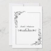 Faire-part de mariage simple en noir et blanc (Dos)