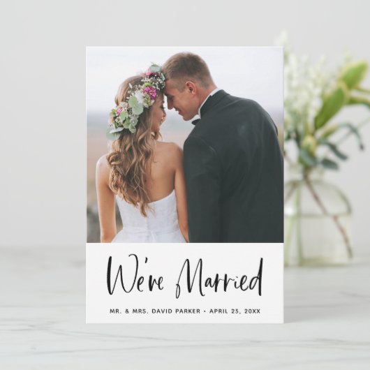 Faire-part de mariage simple et annonce de fête |  (Debout devant)