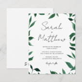 Faire-part de mariage simple et élégant (Devant / Derrière)