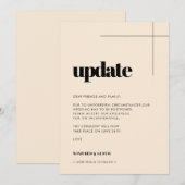 Faire-part de mariage simple et élégant (Devant / Derrière)