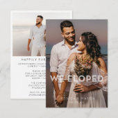 Faire-part de mariage simple et élégant pour annon (Devant / Derrière)