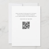 faire-part de mariage simple et formelle en noir e (Dos)