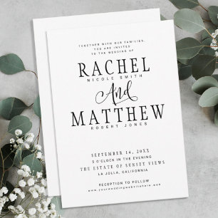 Faire-part de mariage simple et moderne