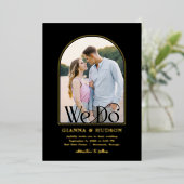 Faire-part de mariage simple et moderne avec arc e (Debout devant)