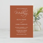 Faire-part de mariage simple et moderne couleur or (Debout devant)