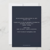 Faire-part de mariage simple et moderne marine (Dos)