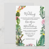 Faire-part de mariage simple et moderne sur le thè (Devant / Derrière)