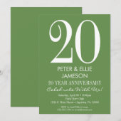 Faire-part de mariage simple et moderne vert mouss (Devant / Derrière)