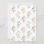 Faire-part de mariage Simple Fleur Sauvage (Dos)