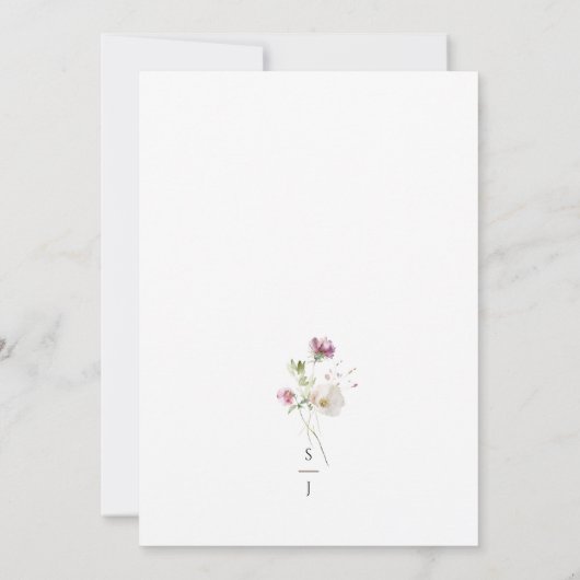 Faire-part de mariage simple | Fun Floral Design (Dos)