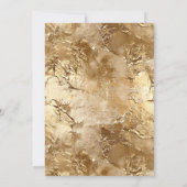 Faire-part de mariage simple Gold Stripes (Dos)