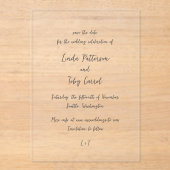 Faire-part de mariage simple manuscrit moderne (Recto)