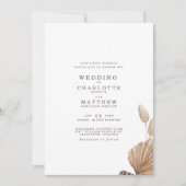 Faire-part de mariage simple marron et beige (Devant)