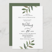 Faire-part de mariage simple minimal (Devant / Derrière)