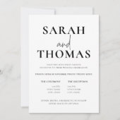 Faire-Part de Mariage Simple Minimaliste (Devant)