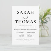 Faire-Part de Mariage Simple Minimaliste (Debout devant)