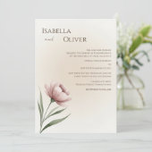 Faire-part de mariage simple minimaliste (Debout devant)