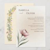 Faire-part de mariage simple minimaliste (Devant / Derrière)