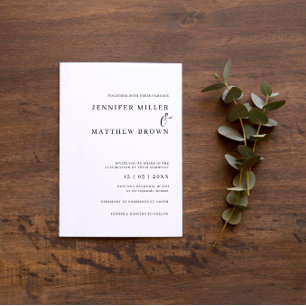 Faire-part de mariage simple minimaliste et modern