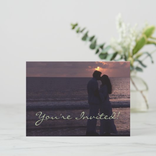 Faire-part de mariage simple Modèle photo personna (Debout devant)