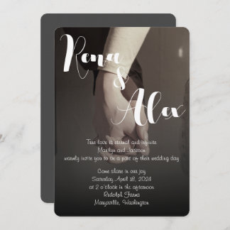 Faire-part de mariage simple moderne