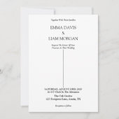 Faire-part de mariage simple moderne avec photo de (Devant)