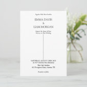 Faire-part de mariage simple moderne avec photo de (Debout devant)