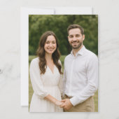 Faire-part de mariage simple moderne avec photo de (Dos)
