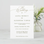 Faire-part de mariage simple moderne classique ver (Debout devant)
