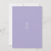 Faire-part de mariage SIMPLE moderne lilas (Dos)