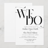 Faire-Part de Mariage Simple Moderne 'Nous Nous Ma (Devant / Derrière)