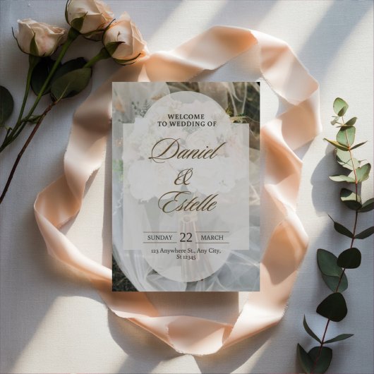 Faire-part de mariage simple modifiable