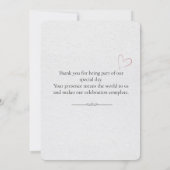 Faire-part de mariage simple modifiable (Dos)