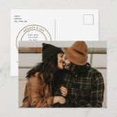 Faire-Part de Mariage Simple Photo de Budget (Devant / Derrière)