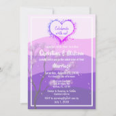 Faire-part de mariage simple Purple Mountains Maje (Devant)