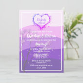 Faire-part de mariage simple Purple Mountains Maje (Debout devant)