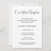 Faire-Part de Mariage Simple Script Notre Prochain (Devant)