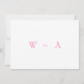 Faire-part de mariage simple texte seulement rose (Dos)