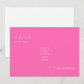 Faire-part de mariage simple texte seulement rose (Devant / Derrière)