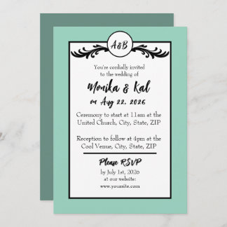 Faire-part de mariage simple vintage