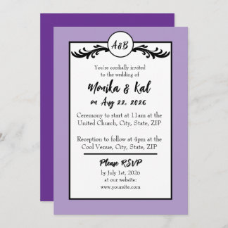 Faire-part de mariage simple vintage