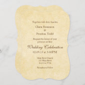 Faire-part de mariage simple Vintage en support d' (Devant / Derrière)