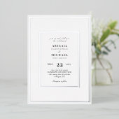Faire-Part de Mariage Simplement Divin avec Feuill (Debout devant)