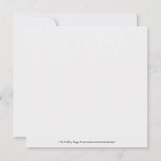 Faire-part de mariage simplement élégant (Dos)