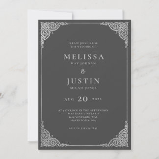 Faire-part de mariage simpliste moderne