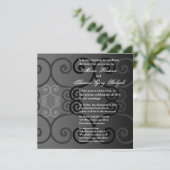 Faire-part de mariage Simply Charbon (Debout devant)