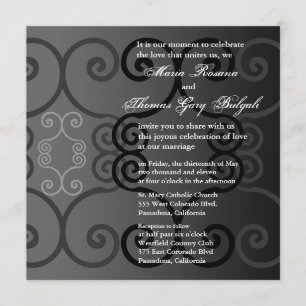 Faire-part de mariage Simply Charbon